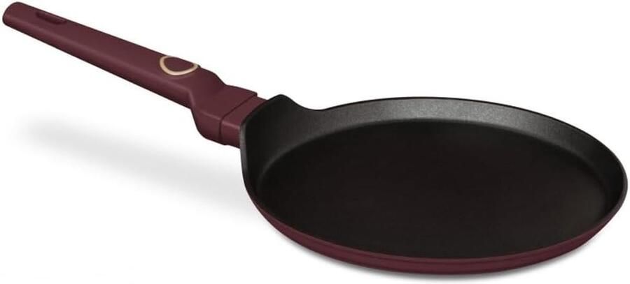 Pannenkoekenpan Koekenpan Crêpe Gezond Bakken Titanium Pro Coating 25 cm Bordeauxrood