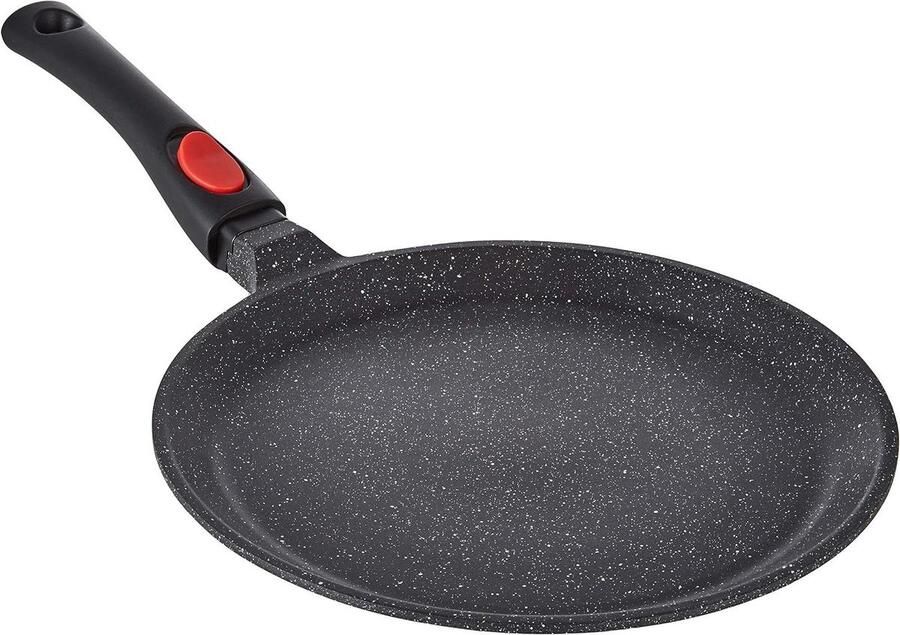 Pannenkoekenpan Koekenpan Crêpepan Lekker Ontbijten Afneembaar Handvat 28 cm Grijs