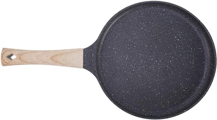 Pannenkoekenpan Koekenpan Crêpepan Ontbijt Bereiden Antiaanbaklaag 24 cm Zwart