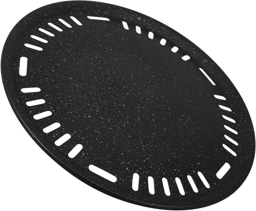Grillkachel Kleine Pan Pannenkoekenmaker Bakplaat Gezinsmaaltijden Bereiden Veelzijdig Kookgereedschap 29.5 cm Diameter Zwart