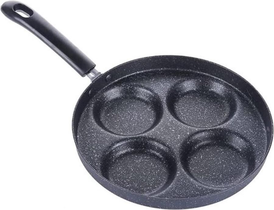 Pannenkoekenpan Koekenpan Eierkoekenpan Ontbijt Bakken Antiaanbaklaag 24 cm Zwart