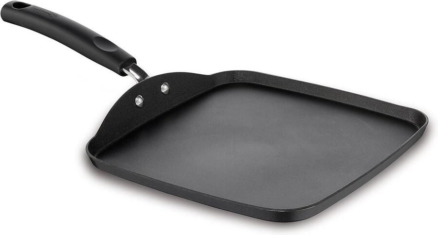 Pannenkoekenpan Koekenpan Grillpan Koken en Roosteren Antiaanbaklaag 26x26 cm Zwart