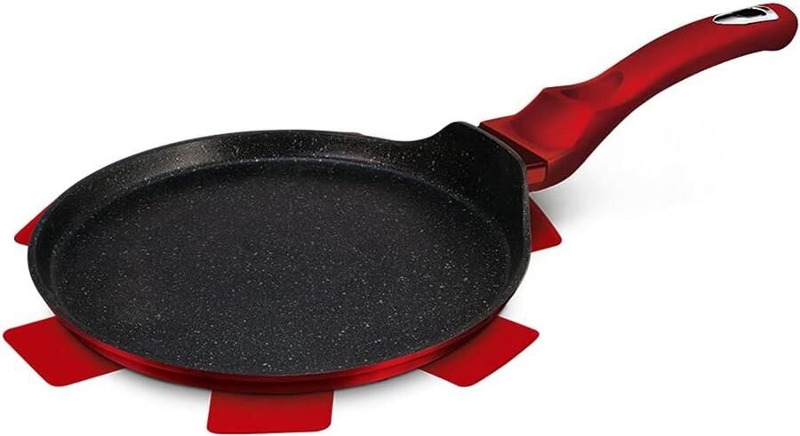 Pannenkoekenpan Koekenpan Grillpan Pannenkoeken Bakken PFOA Vrij Non-stick 28 cm Bordeaux