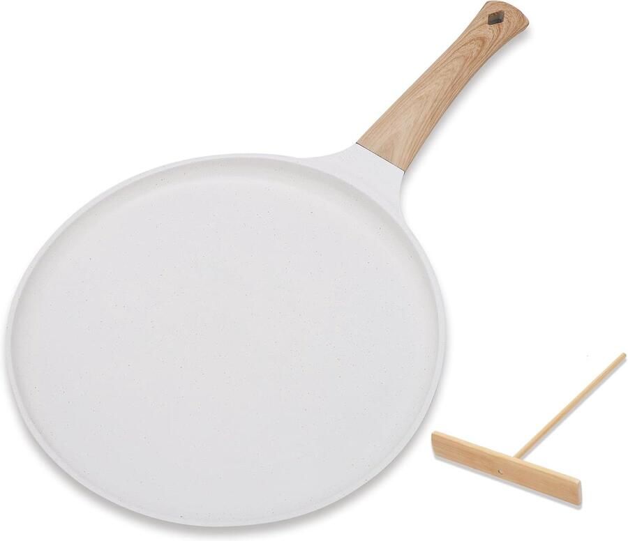 Pannenkoekenpan Koekenpan Keukengerei Ontbijt Bereiden Antiaanbaklaag 28 cm Zwart
