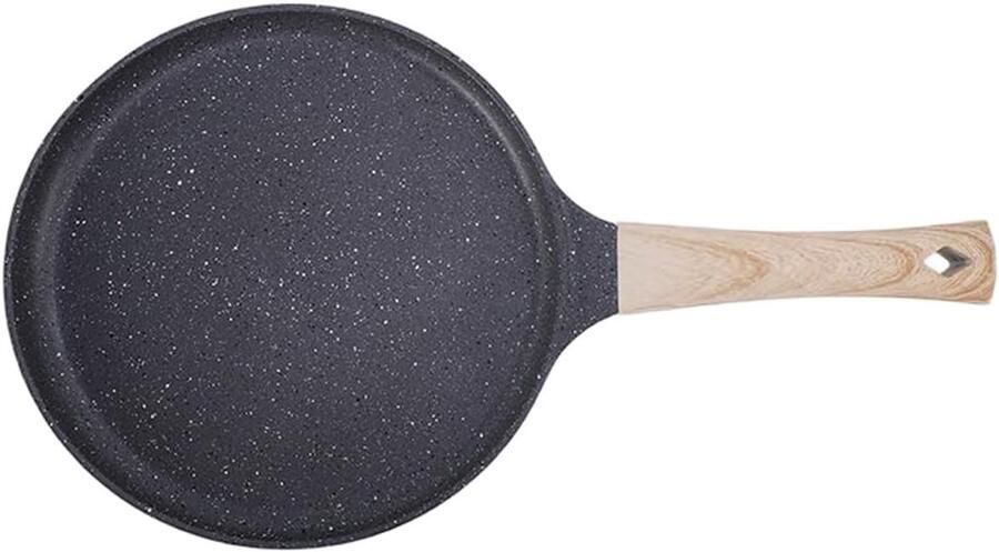 Pannenkoekenpan Koekenpan Koekepan Ontbijt Bereiden Antiaanbaklaag 24 cm Zwart