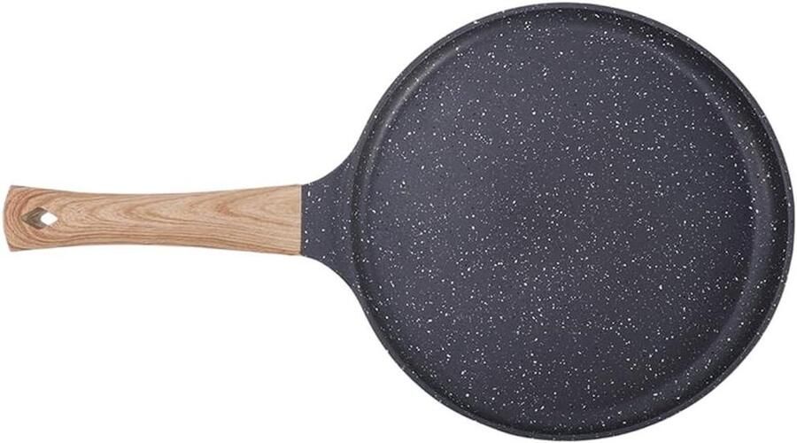 Pannenkoekenpan Koekenpan Koekepan Ontbijt Bereiden Antiaanbaklaag 28 cm Zwart