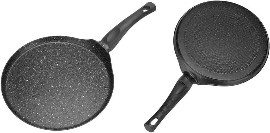 Pannenkoekenpan Koekenpan Koekepan Ontbijt Bereiden Antiaanbaklaag 28 cm Zwart
