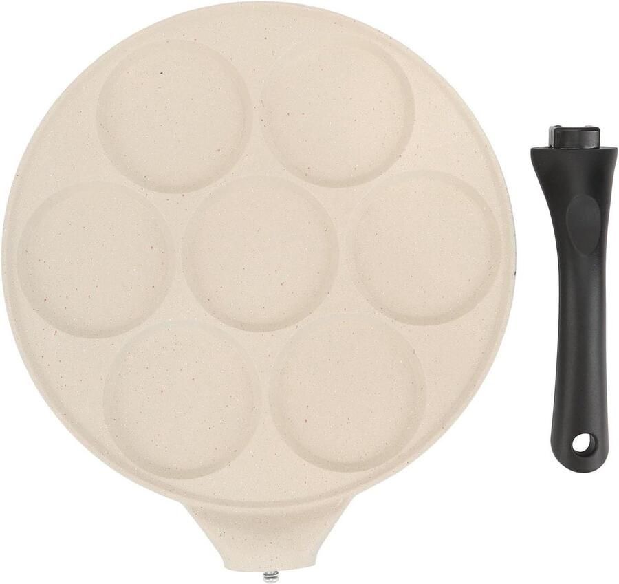 Pannenkoekenpan Koekenpan Koekepan Ontbijt Maken Antiaanbaklaag 45.5x26.5cm Zwart