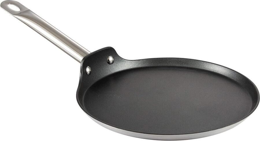 Pannenkoekenpan Koekenpan Koekepan Pannenkoeken Bakken Laag Randontwerp 26 cm RVS