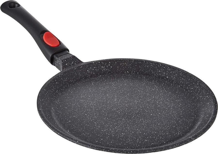 Pannenkoekenpan Koekenpan Lekkere Pannenkoeken Maken Afneembaar Handvat 28 Cm Grijs