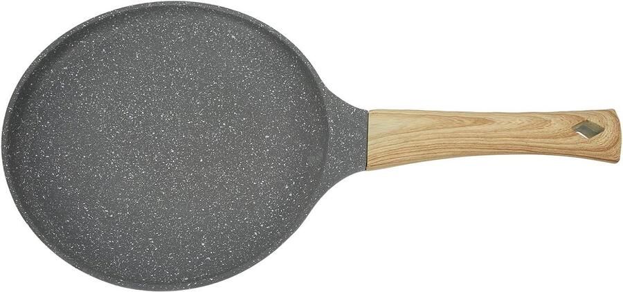 Crêpe Kookpan Koekenpan Pannenkoekenpan Perfect Bakken Antiaanbak Gelijkmatige Hitte 20cm Doorsnede Grijs