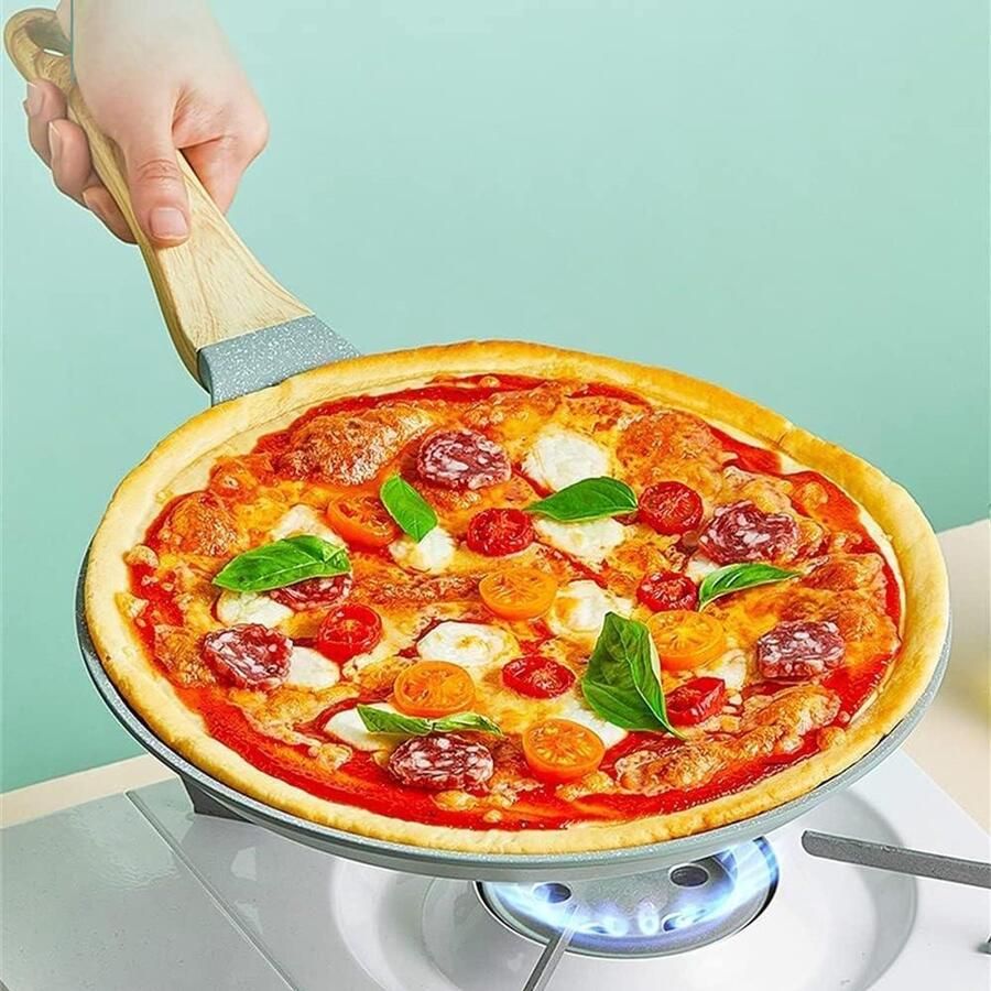 Pannenkoekenpan Koekenpan Omeletpan Koekenpan Ontbijt Bakken Antiaanbaklaag 24cm Groen