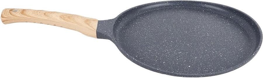 Pannenkoekenpan Koekenpan Omeletpan Ontbijt Maken Antiaanbaklaag 28 cm Zwart