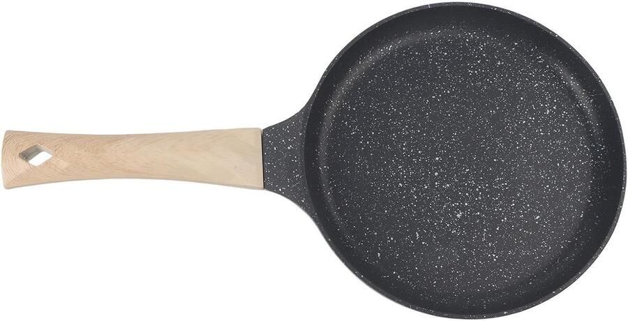 Pannenkoekenpan Koekenpan Ontbijt Bereiden Antiaanbaklaag 20 cm Zwart
