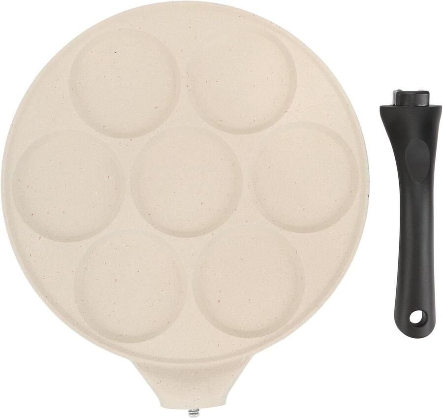 Pannenkoekenpan Koekenpan Ontbijt Maken Antiaanbaklaag 45.5x26.5cm Zwart