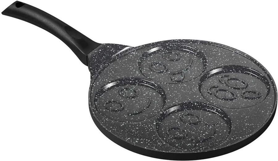 Pannenkoekenpan Koekenpan Ontbijt Maken Inductie Geschikt 27 cm Zwart
