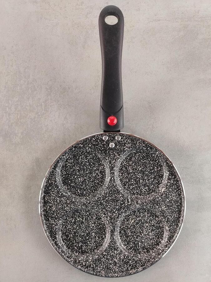 Pannenkoekenpan Koekenpan Ontbijt Maken Verwijderbare Handgreep 22 cm Zwart