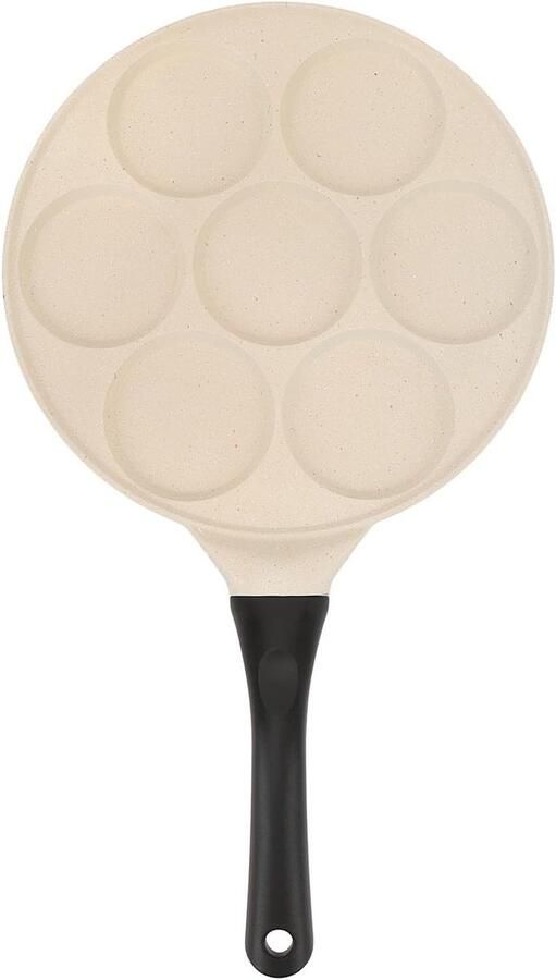 Pannenkoekenpan Koekenpan Ontbijt Snel Ontbijt Maken Antiaanbaklaag 26.5 cm Zwart