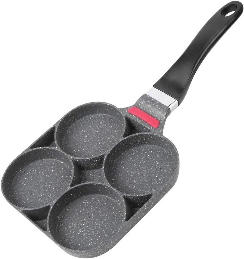 Pannenkoekenpan Koekenpan ontbijt Snel ontbijten Antiaanbaklaag 40 cm Zwart