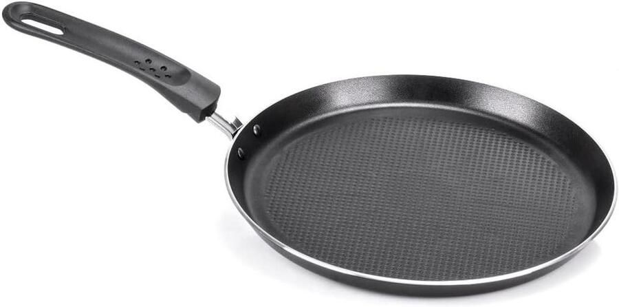 Pannenkoekenpan Koekenpan Crêpes Pannenkoeken Bakken Gemaakt van gerecycled aluminium 25 cm Zwart