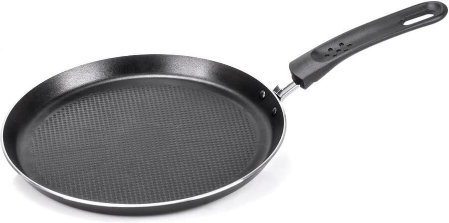 Pannenkoekenpan Koekenpan Pannenkoeken Bakken Gemaakt van gerecycled aluminium 25 cm Zwart