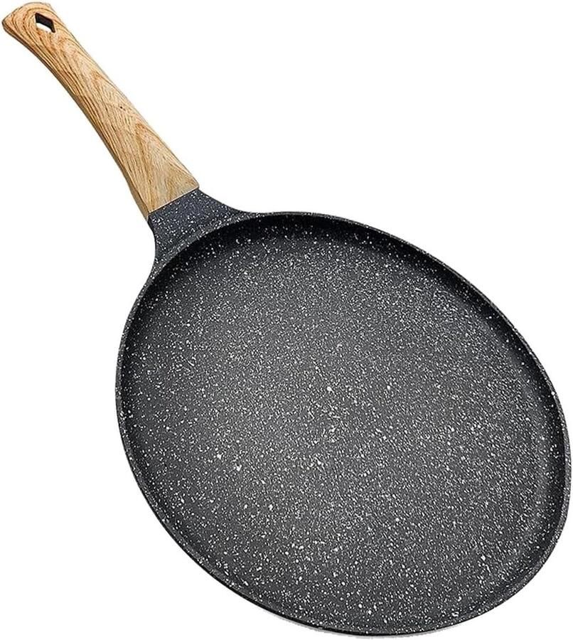 Pannenkoekenpan Koekenpan Plat Ontbijt Bakken Anti-aanbaklaag 24 cm Zwart