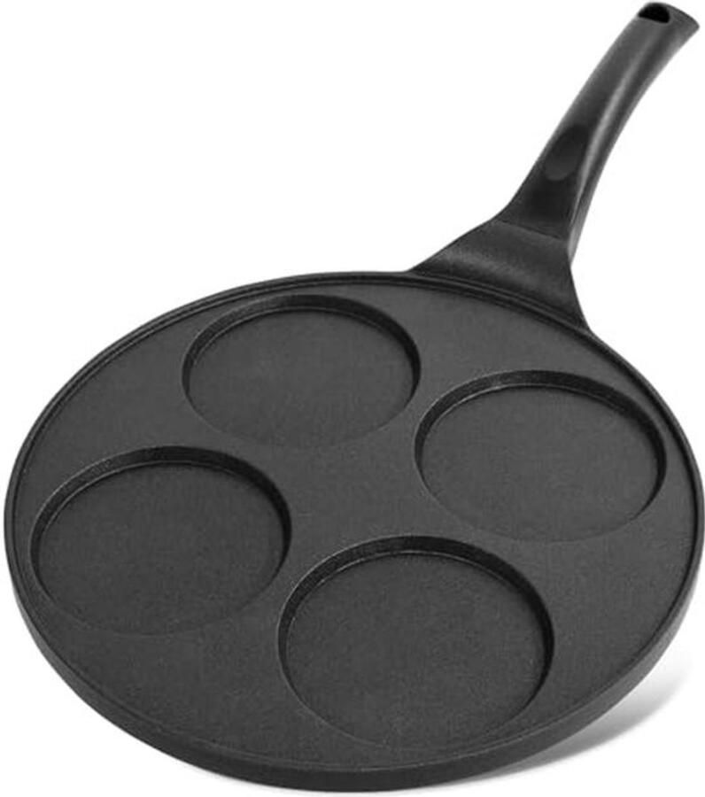 Pannenkoekenpan met 4 gaten 26 5 cm Antiaanbaklaag Geschikt voor Inductie