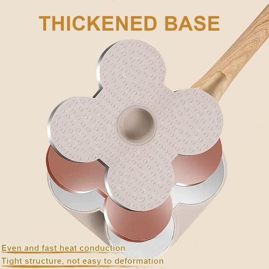 Pannenkoekenpan met 4 Gaten voor Inductie en Alle Warmtebronnen Antiaanbak - Foto 3