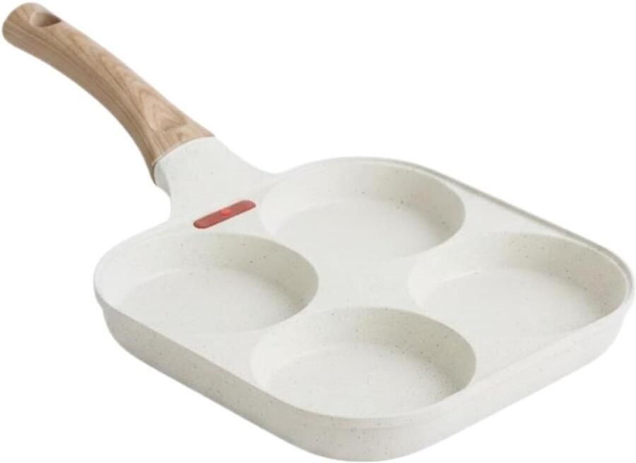 Pannenkoekenpan met 4 sleuven Omeletpan Koekenpan Ontbijt Bakken Antiaanbaklaag N.v.t. Zwart