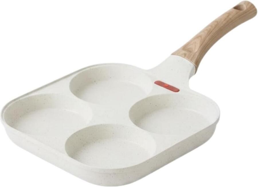 Pannenkoekenpan met 4 Sleuven Omeletpan met Antiaanbaklaag Geschikt voor Inductie