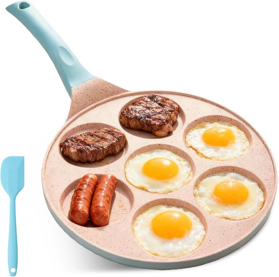 Pannenkoekenpan met 7 Gaten voor Dieren Pannenkoekjes Anti-aanbak