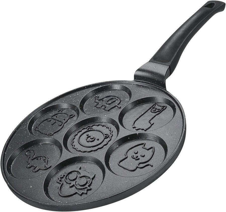 Pannenkoekenpan met 7 Vormen voor Dierenpannenkoeken Anti-aanbak & Krasbestendig