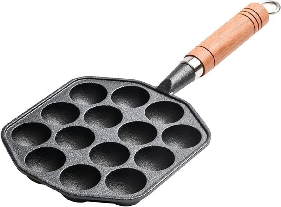 Pannenkoekenpan met anti-aanbaklaag Omeletvorm Koekenpan Kleine Gebakjes Bakken Gegoten Aluminium Bodem Niet Gespecificeerd Zwart