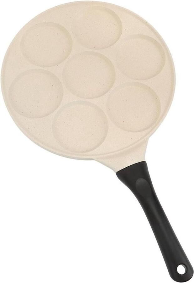 Pannenkoekenpan met Antiaanbaklaag Omeletpan Koekenpan Ontbijt Maken Gelijkmatige Verwarming 30 x 26.5 cm Zwart
