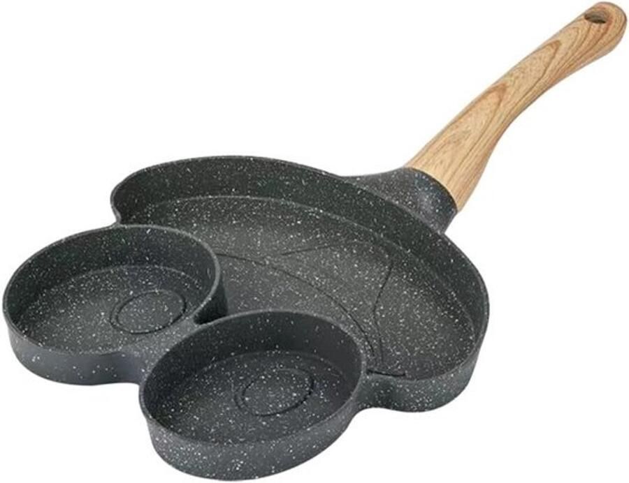 Pannenkoekenpan met Groeven Koekenpan Bakplaat Ontbijt Bakken Vier Delige Vorm 21 x 1 x 2.5 cm
