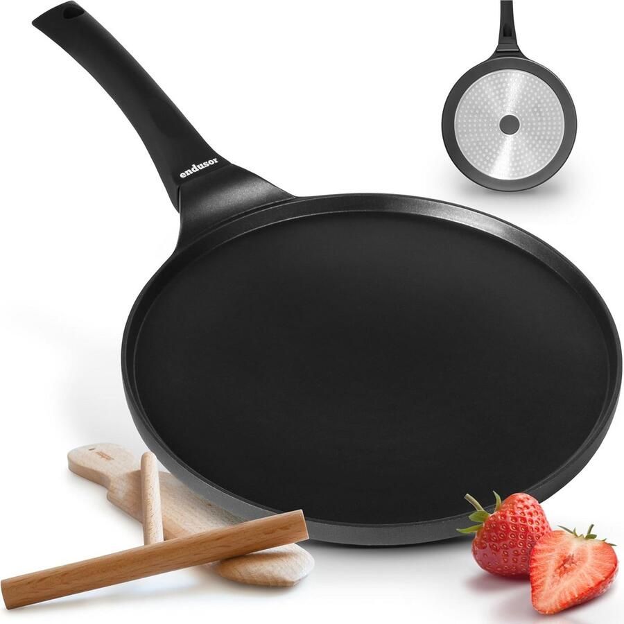 Pannenkoekenpan met Spatelset voor Inductie Ideaal voor Perfecte Pannenkoeken