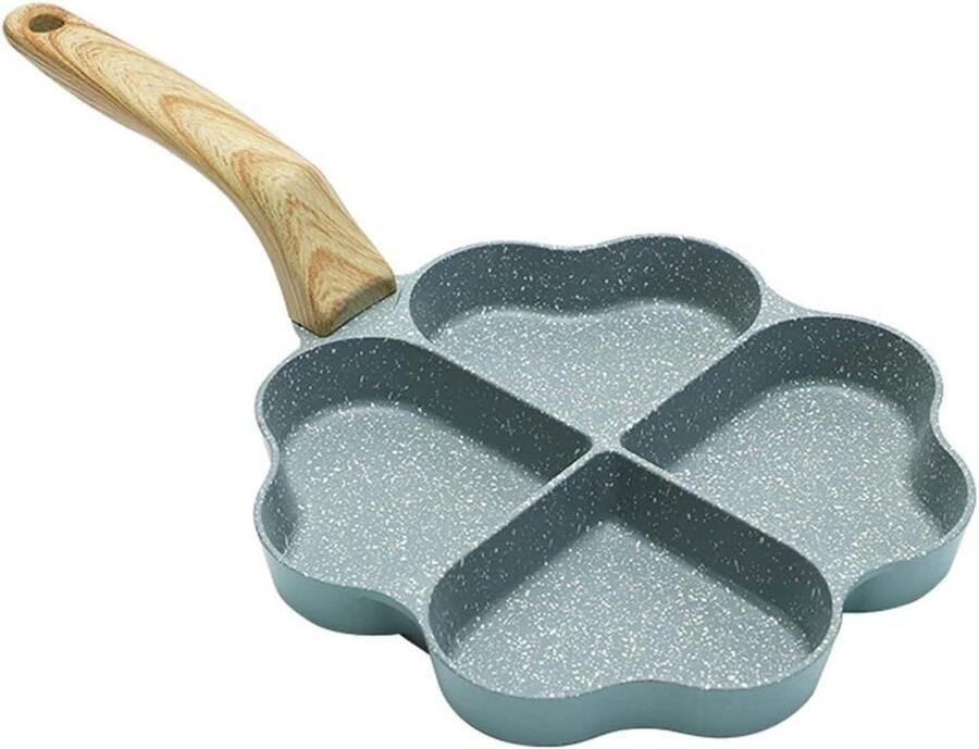 Pannenkoekenpan met vier gaten Omeletpan Ontbijt Bakken Antiaanbaklaag N.v.t. Zwart
