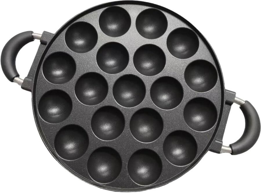 Pannenkoekenpan Mini Maker Ontbijt Maken 19-Vormig Ontwerp 40x28cm Zwart