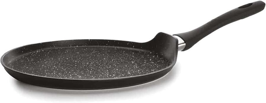 Pannenkoekenpan Natura 25 cm aluminium antiaanbaklaag met steenmotief geschikt voor inductie