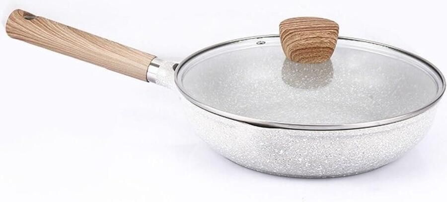 Pannenkoekenpan Octopus Pan Koekenpan Ontbijt Maken Maifan Steen Antiaanbaklaag 28 cm Zwart