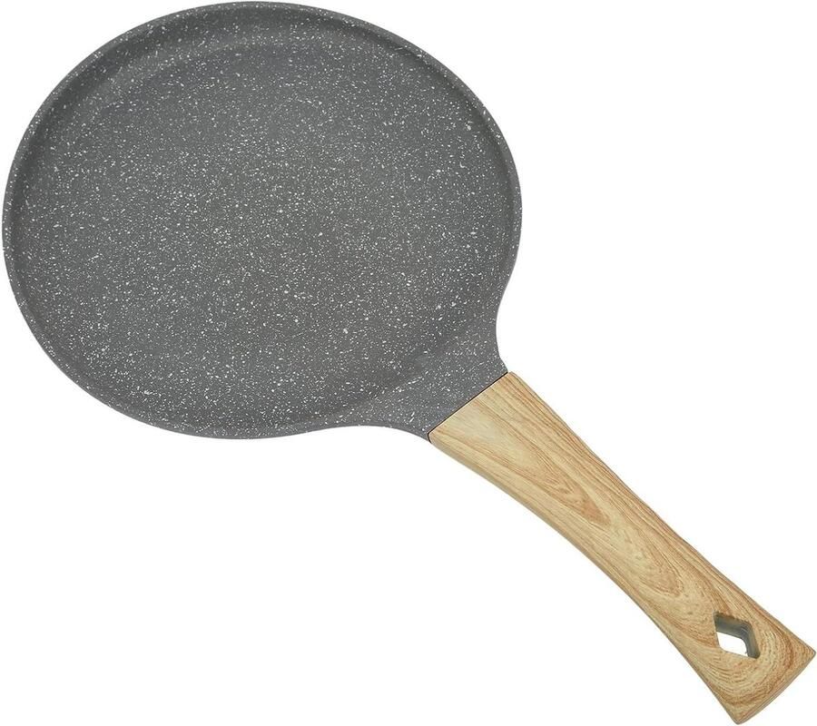 Pannenkoekenpan Omelet pan Lekker koken Gelijkmatige verwarming 24 cm Zwart