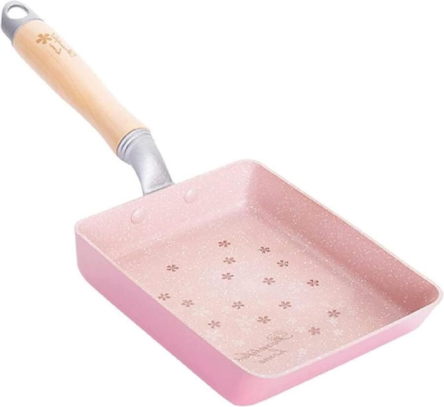 Pannenkoekenpan Omelet Pan Ontbijt Maken Anti-aanbaklaag 18 cm Roze