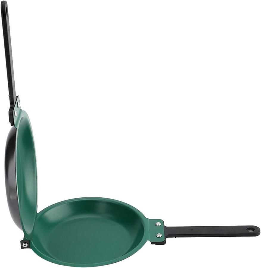 Bakpan Dubbelzijdig Pannenkoekenpan Roerei Eieren Bakken Handig Flip Ontwerp 19.3 cm Diameter Groen