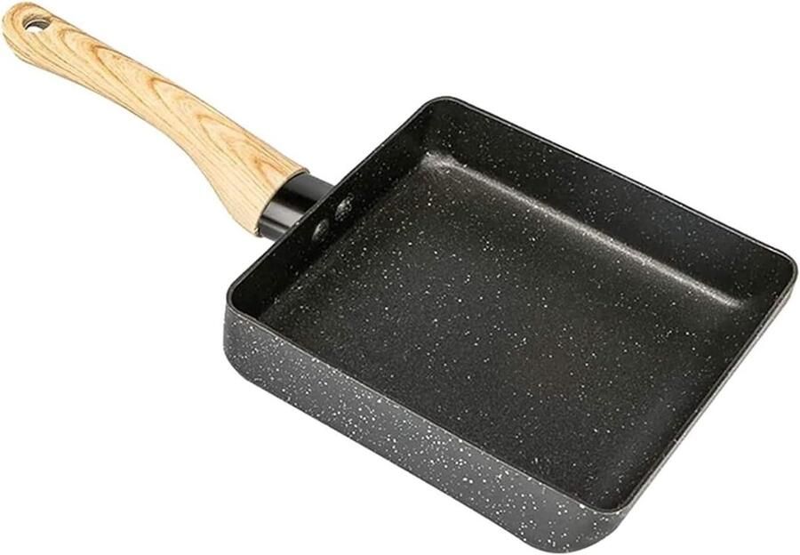 Pannenkoekenpan Omeletpan Ei Ontbijt Maken Antiaanbaklaag 15x18cm Zwart