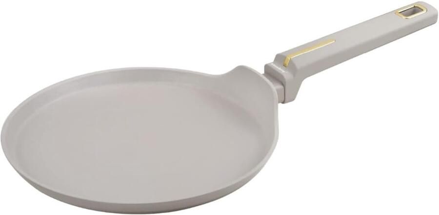 Pannenkoekenpan Omeletpan Lekker Ontbijten Antiaanbaklaag 24 cm Beige