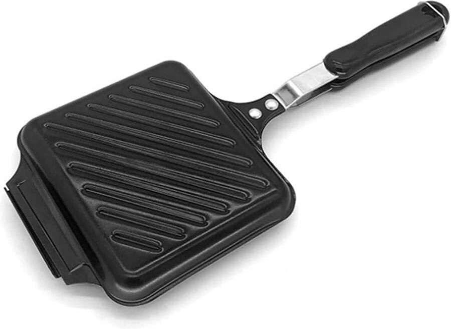 Pannenkoekenpan Ontbijt pan Snelle maaltijden Dubbelzijdig bakken 36.5 cm Zwart