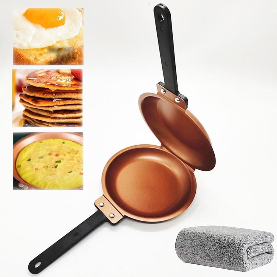 Pannenkoekenpan Ontbijtkoekenpan Snelle Gerechten Maken Dubbelzijdig Koken