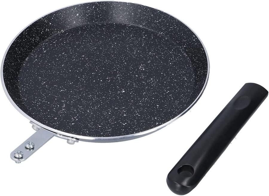 Pannenkoekenpan Plat Omelet Koekenpan Ontbijt Bakken Anti-aanbak Coating 19 cm Zwart