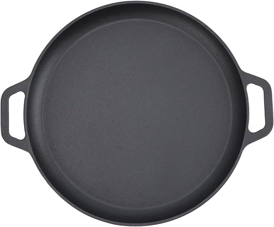 Pannenkoekenpan Platte koekenpan Pancakes Bakken Gelijkmatige warmte 30 cm Zwart