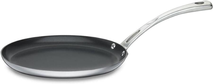Pannenkoekenpan Set Crêpepan Keuken Lekker Bakken Antiaanbaklaag Duurzaam 25 cm Zilver